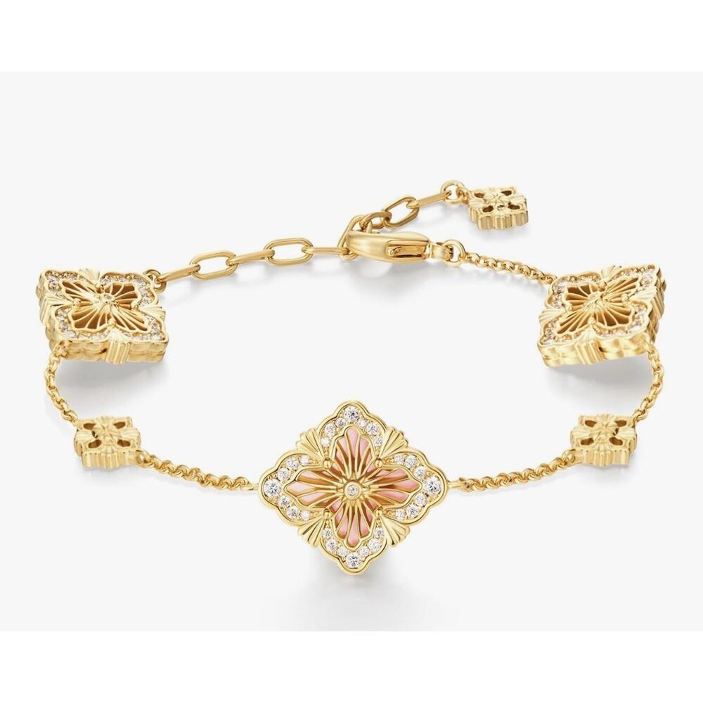 Cicy Bell 18k Gold Plated Clover Bracelet